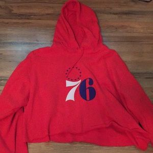 76ers crop hoodie